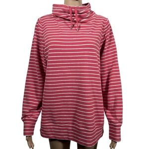 LL Bean Tunic Top Shirt Cowl Neck Drawstring Women’s Size Med